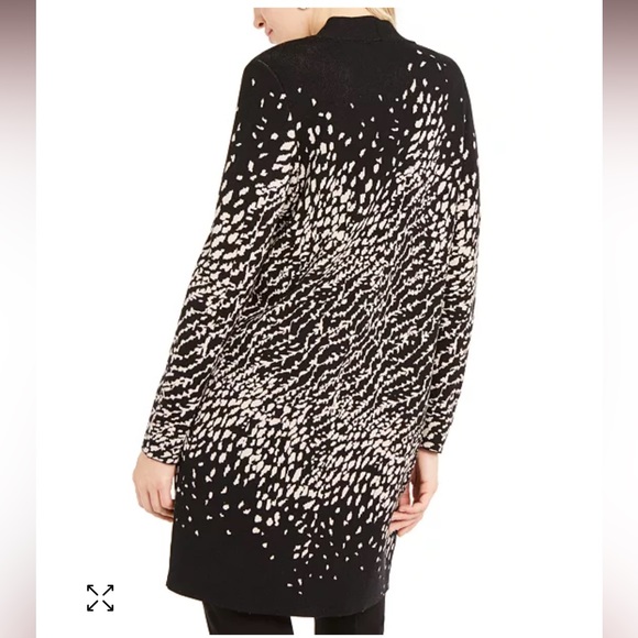 ALFANI Ombré Printed Cardigan Black Beige Petite Small PS SP $80 NWT - Picture 3 of 5